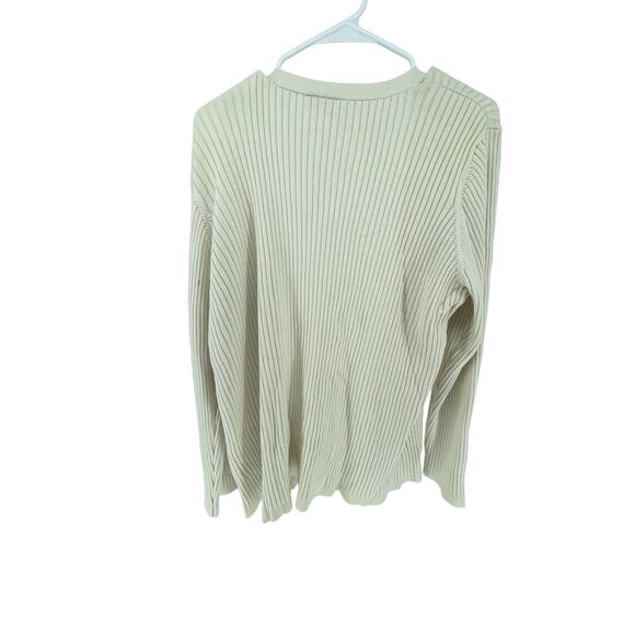 Lane Bryant Cream Ribbed Knit Button Down Cardigan Sweater Women's - Picture 4 of 5